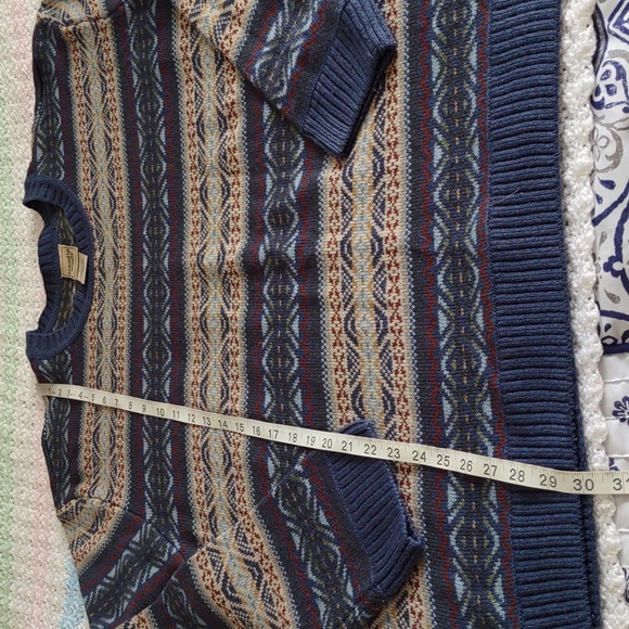 Scandia Woods 2XL Blue Tan Fair Isle Sweater - Picture 5 of 15